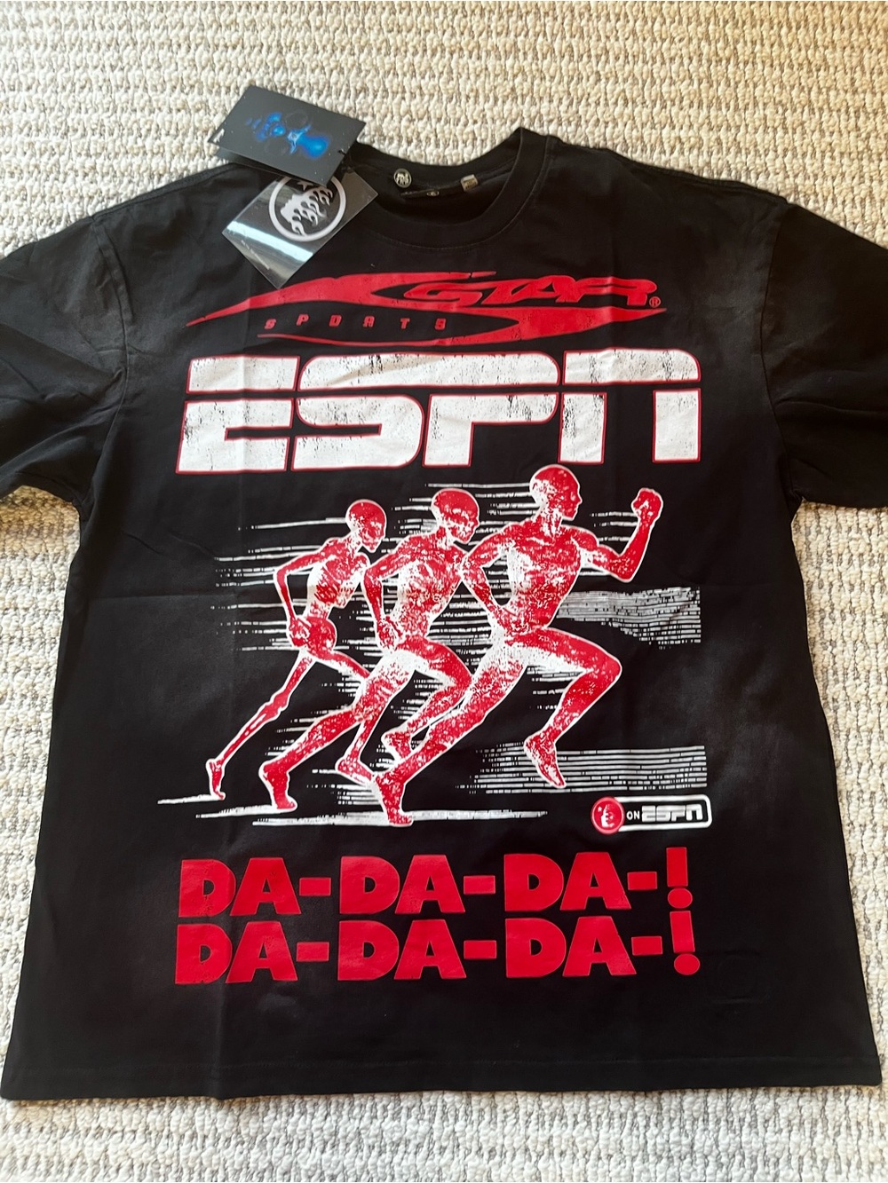 ESPN Graphic Running Tee - Black & Red